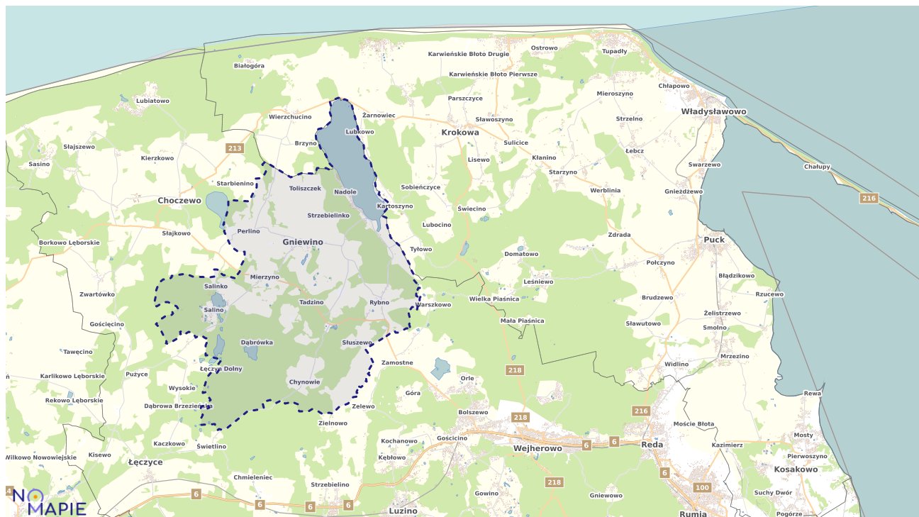 Mapa uzbrojenia terenu Gniewina